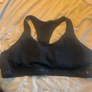 BlackMilk Racerback Black Sports Bra Power up racer crop